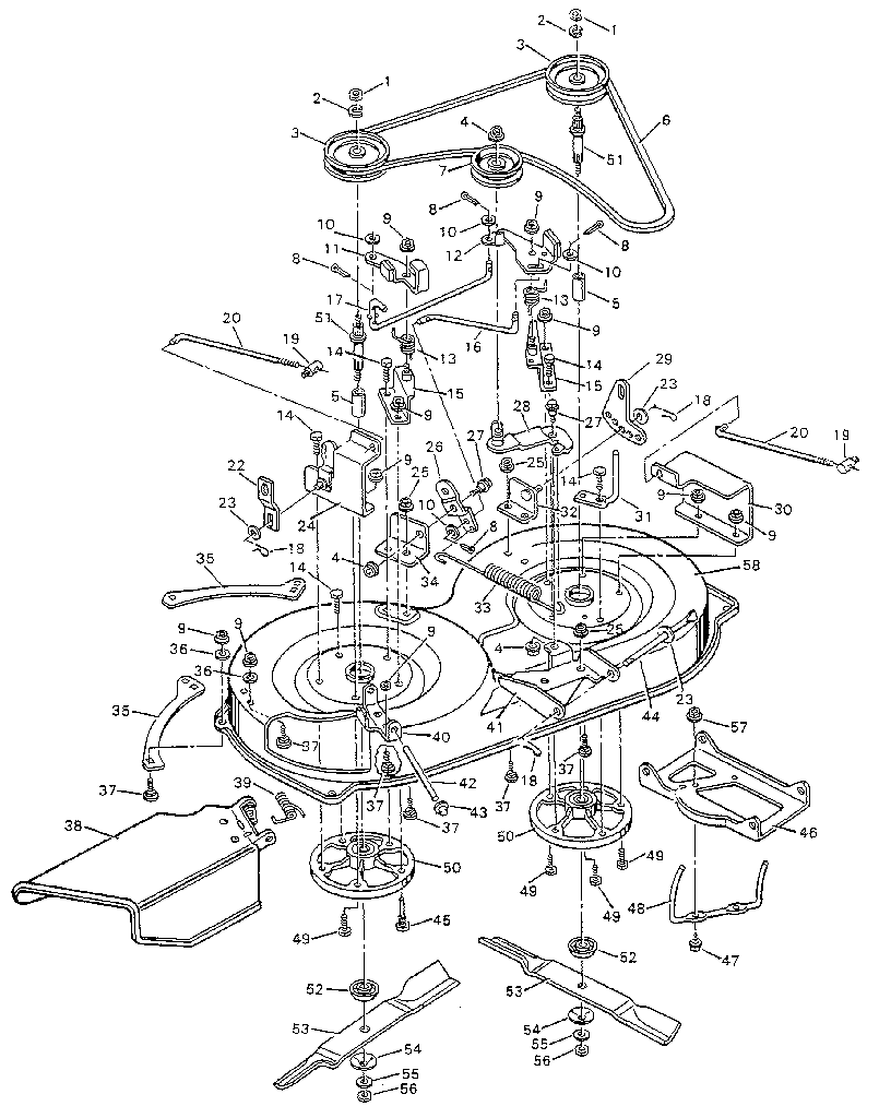 Craftsman 502254980 mower housing diagram