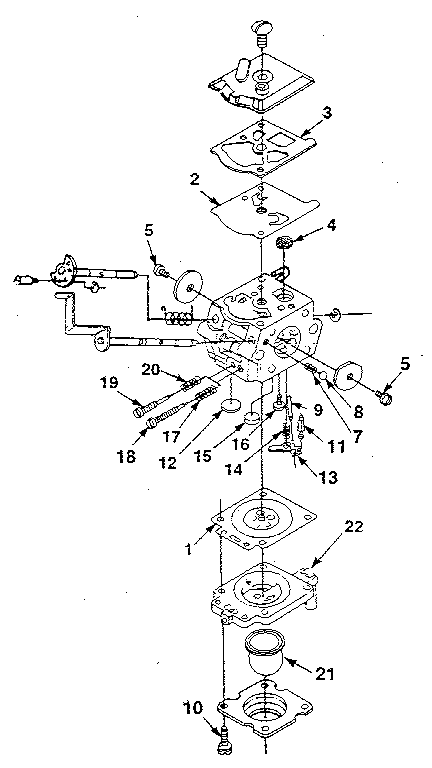 Homelite BP-250 carburetor - walbro wt-150 diagram