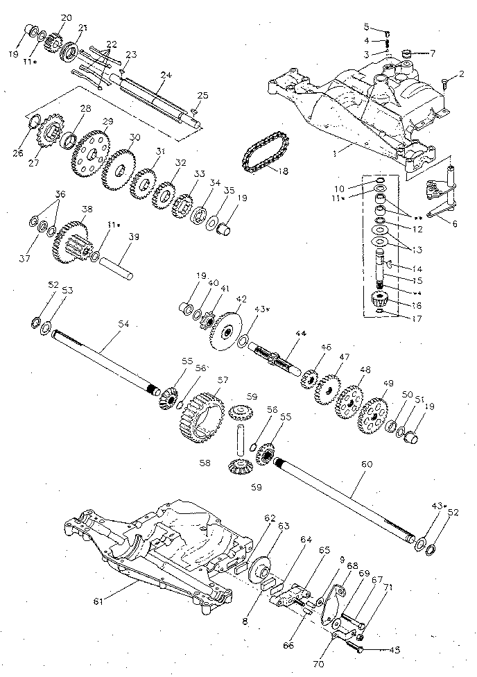 Footedana 4360-13 transaxle diagram