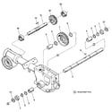 Troybilt JUNIOR SERIAL #M0100970 AND UP wheel shaft & tiller shaft assemblies diagram