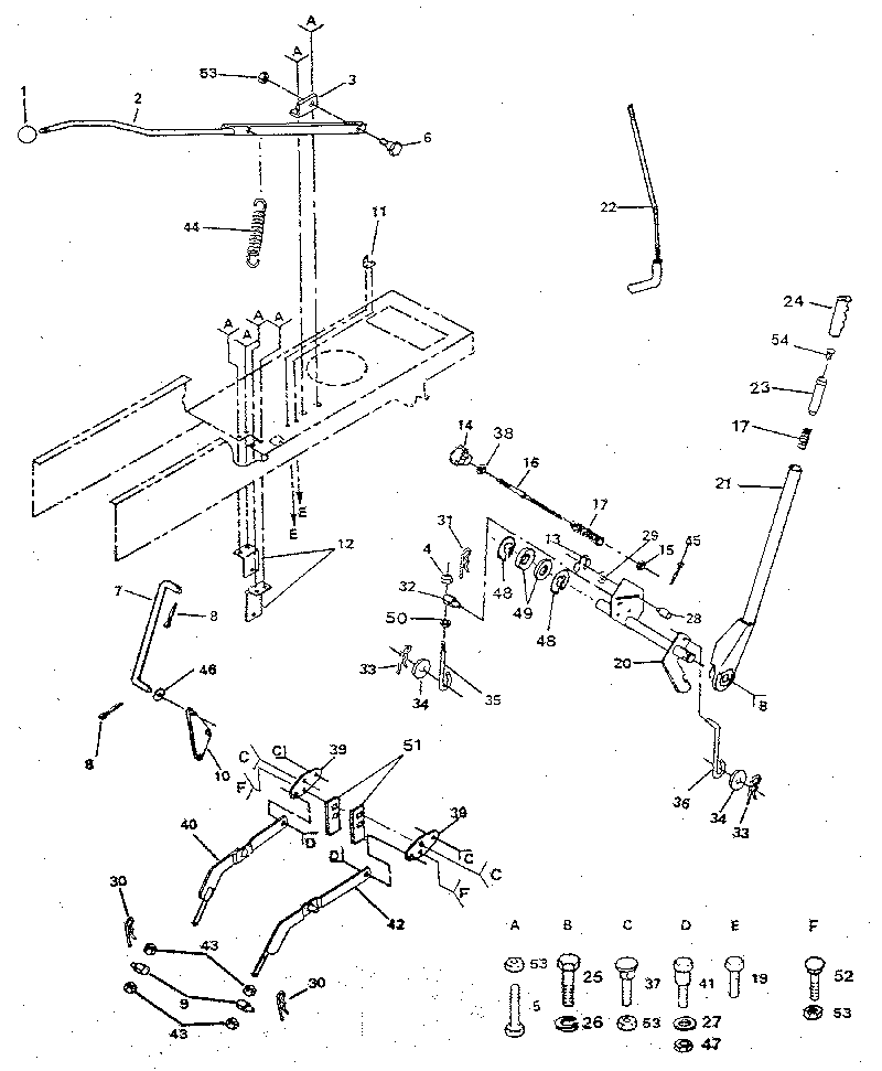 Craftsman 917254722 lift adjustment diagram