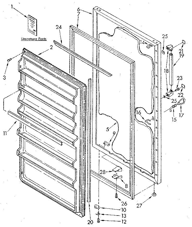 Kenmore 1068254912 door diagram