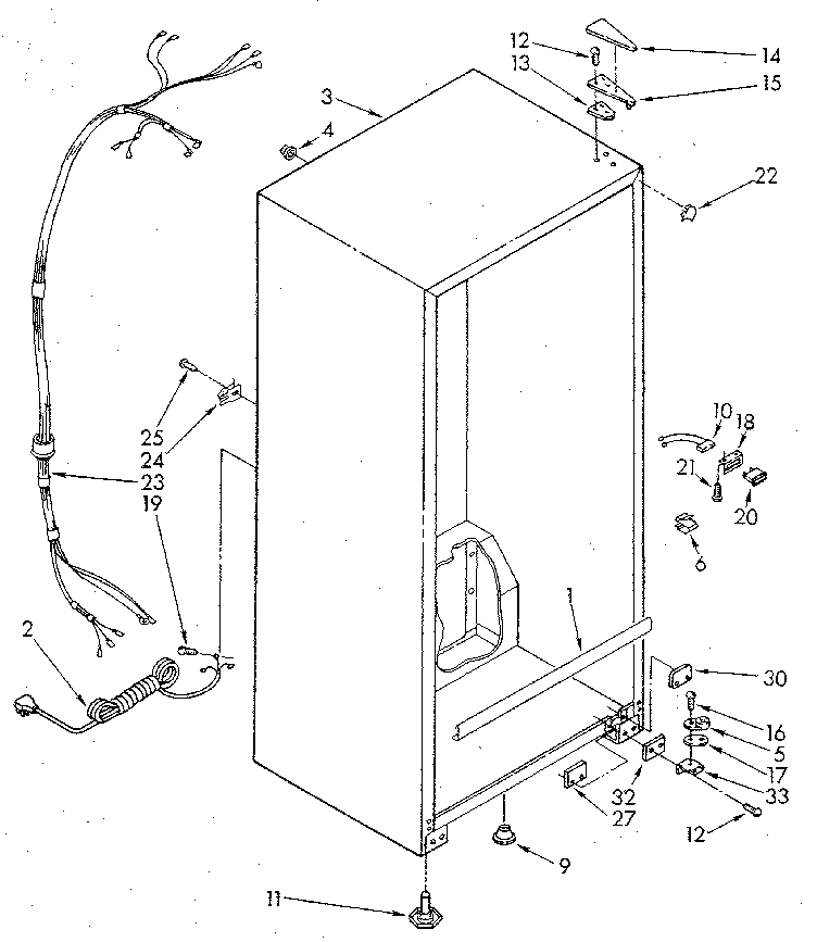 Kenmore 1068254912 cabinet diagram