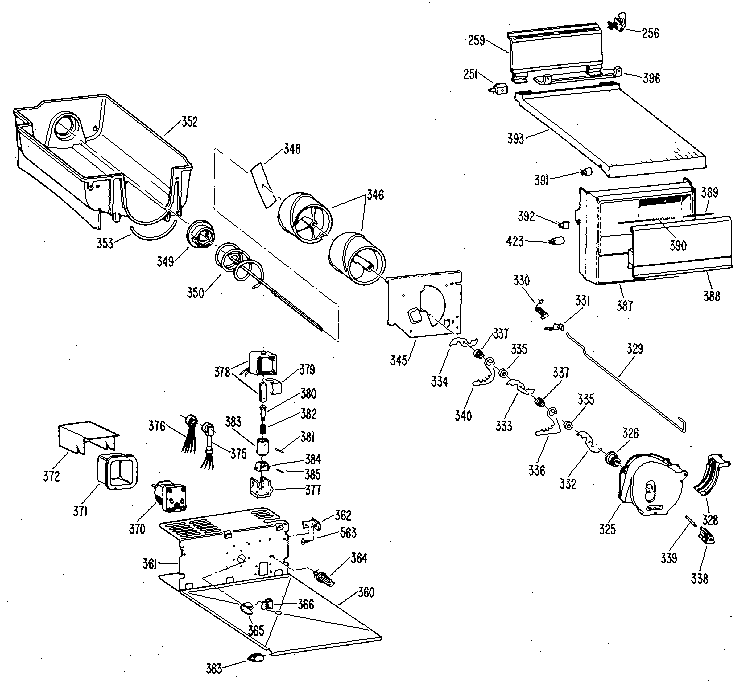 Kenmore 3639512511 ice bucket diagram