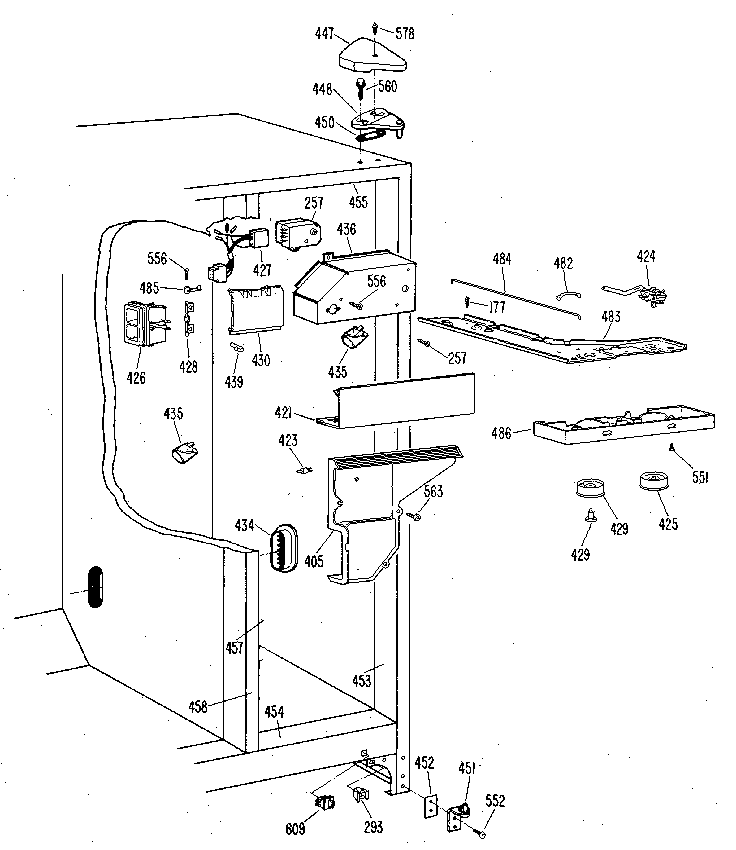 Kenmore 3639512511 fresh food section diagram