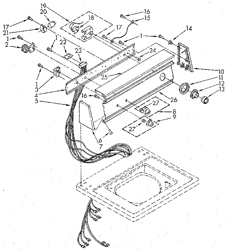 Kenmore 11082982320 console panel diagram