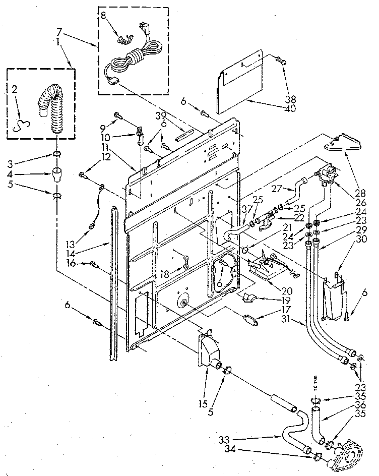 Kenmore 11082982320 rear panel diagram