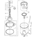 Kenmore 11082982820 agitator, basket and tub diagram