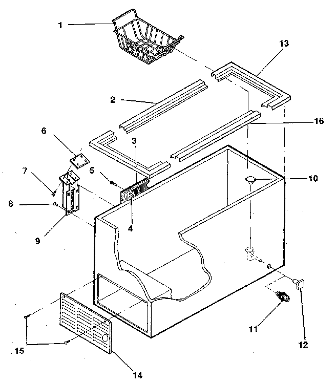 Kenmore 2539103380 cabinet diagram