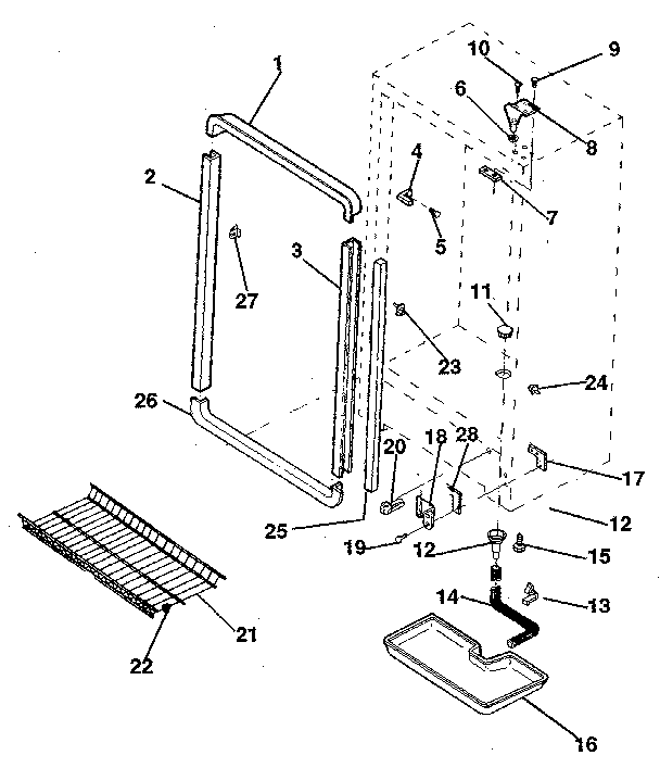 Kenmore 2539206280 cabinet diagram