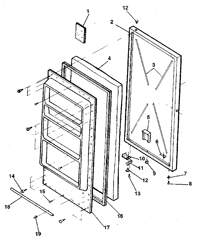 Kenmore 2539203010 door diagram