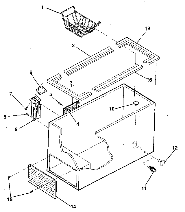 Kenmore 2539103281 cabinet diagram