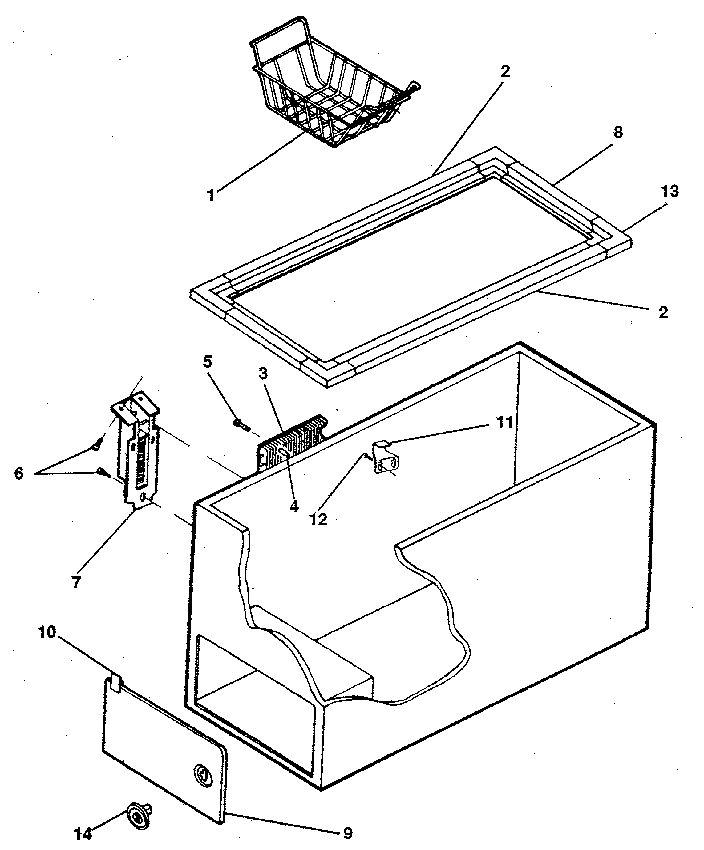 Kenmore 2539100180 cabinet diagram