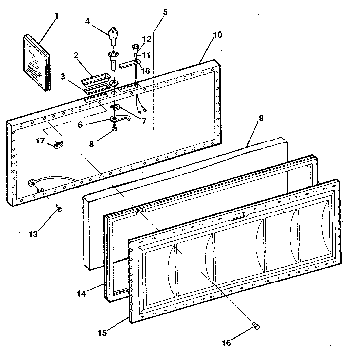 Kenmore 2539108180 lid diagram