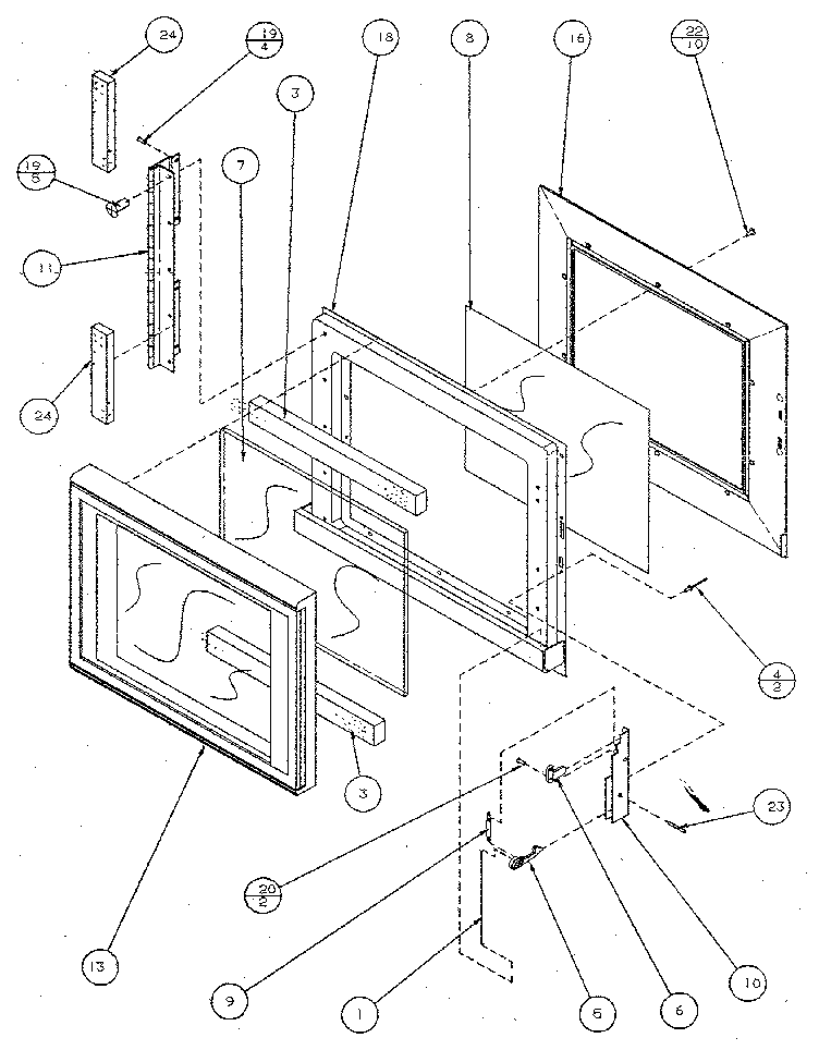 Amana R321T door diagram