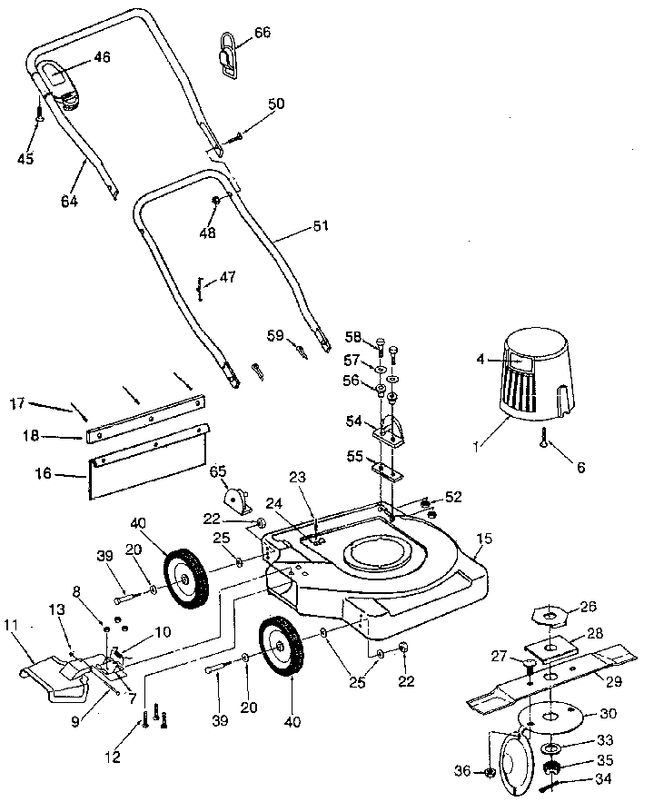 Craftsman 247370610 mower deck diagram