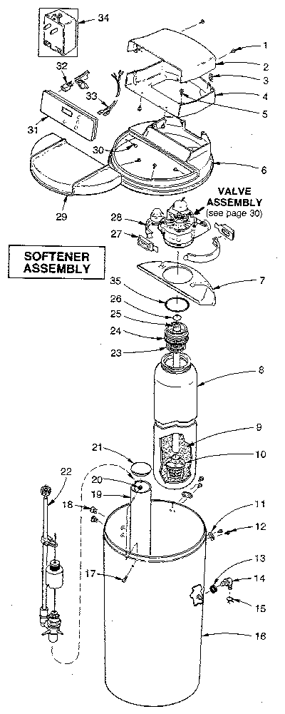 Kenmore 6253488000 softener assembly diagram
