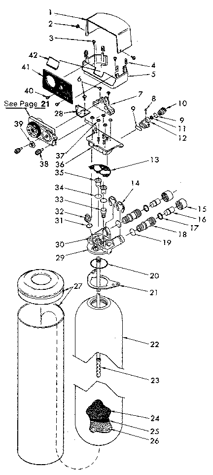 Kenmore 625349210 filter assembly diagram