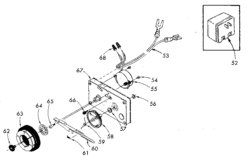 Kenmore 625349210 timer assembly diagram
