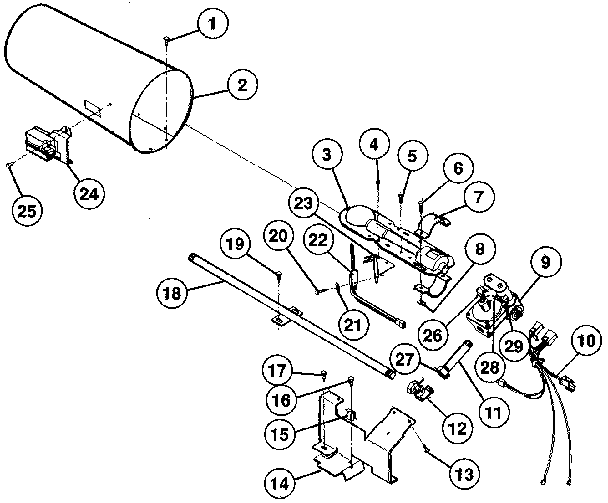 Kenmore 41798989800 gas valve, burner assy, sensor diagram