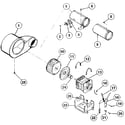 Kenmore 41798988100 motor, fan hsg., exhaust duct diagram