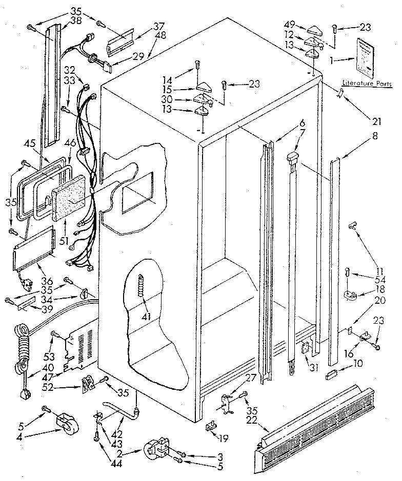 Kenmore 1068550580 cabinet diagram