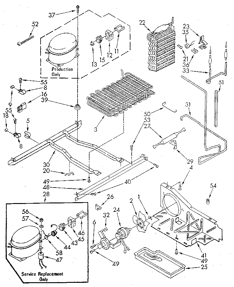 Kenmore 1068550580 unit diagram