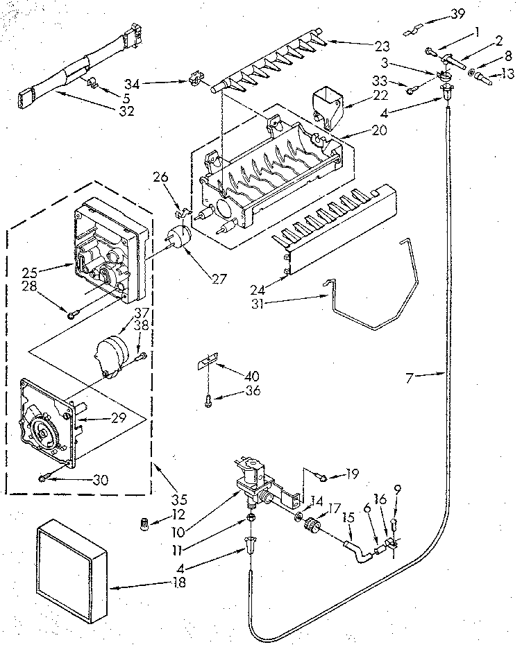Kenmore 1068550580 icemaker diagram