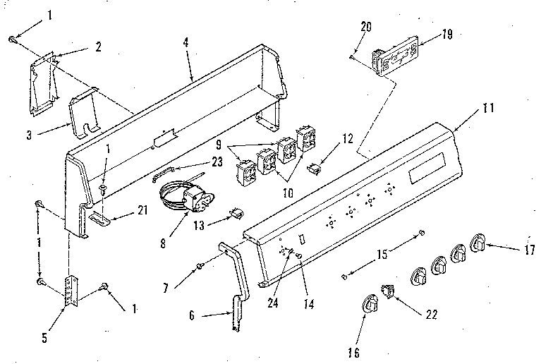 Kenmore 9116348910 backguard section diagram