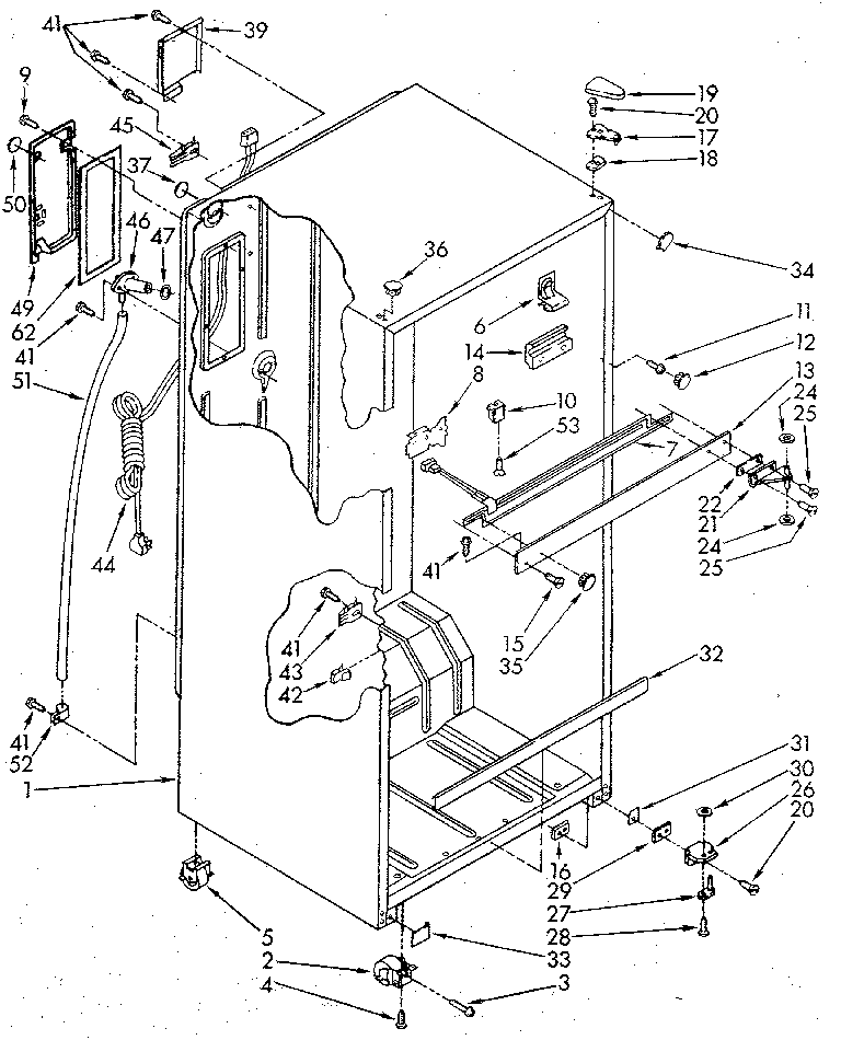 Whirlpool ET18GKXSW10 cabinet diagram