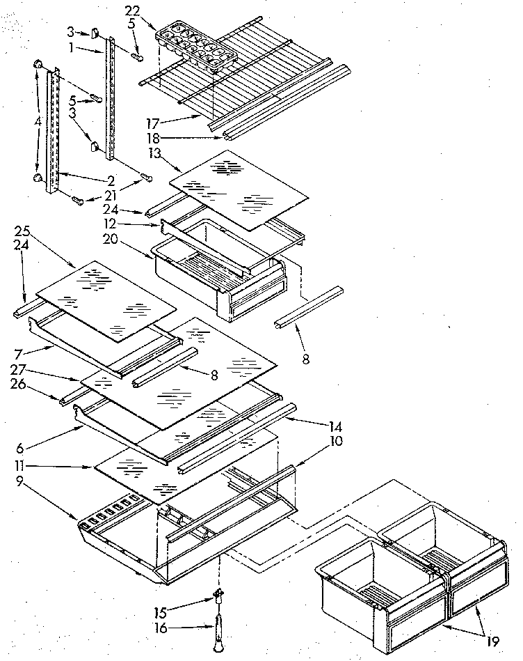 Whirlpool ET18GKXSW10 shelf diagram