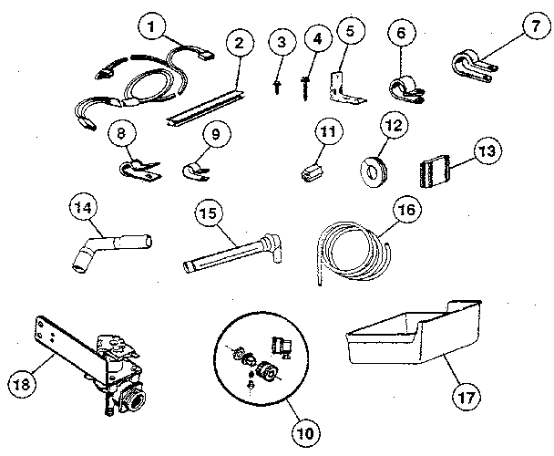 Kenmore 8085C ice maker installation - kit 8085c diagram