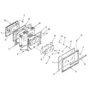 Kenmore 9117359180 oven door section diagram