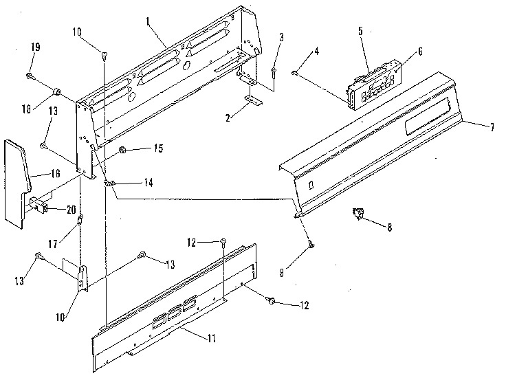 Kenmore 9117360190 backguard section diagram