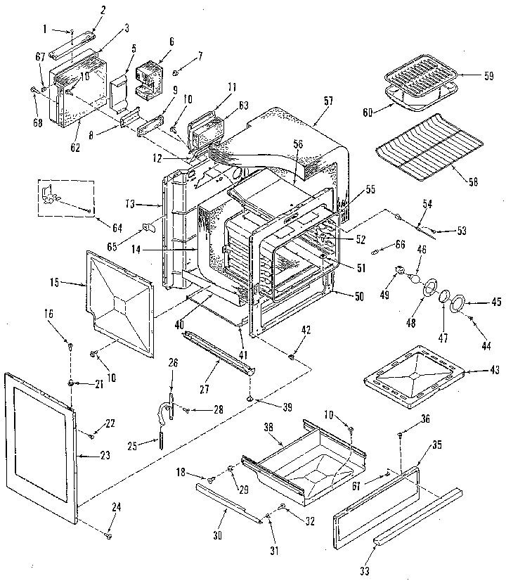 Kenmore 9117360190 body section diagram