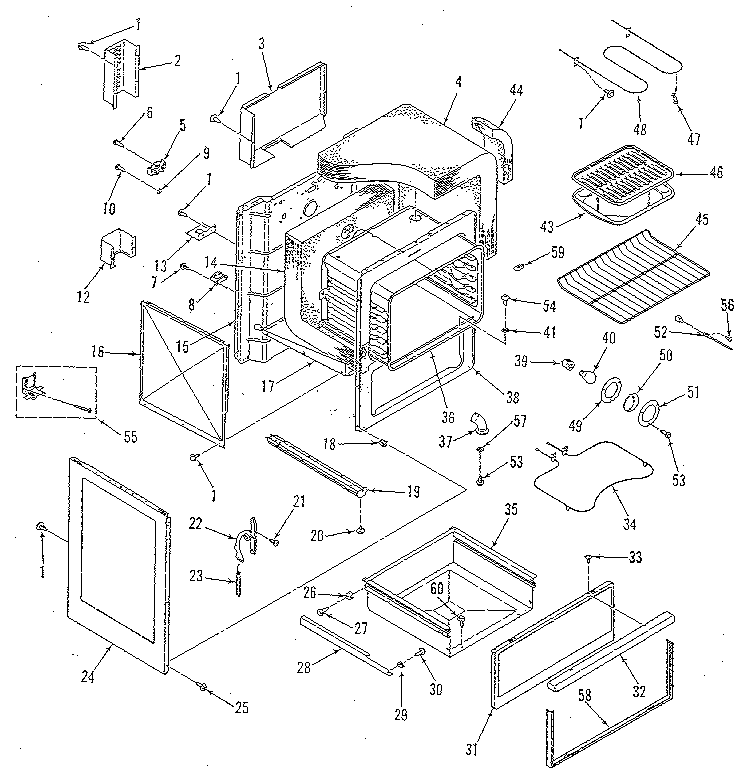 Kenmore 9119599180 body section diagram