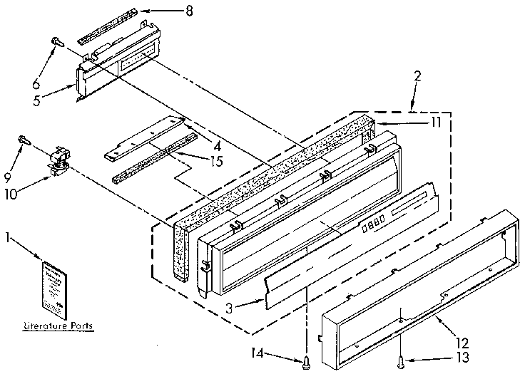 Kenmore 6651588584 console panel diagram