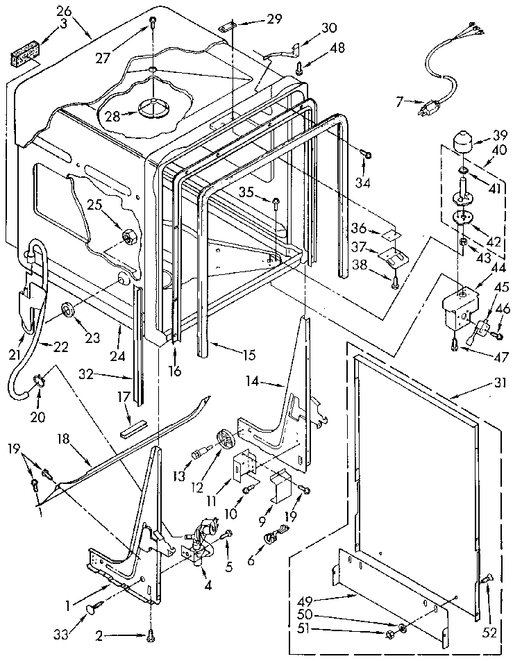 Kenmore 6651588584 tub diagram