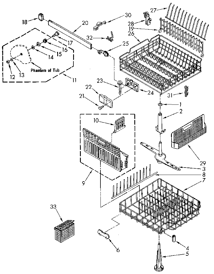 Kenmore 6651698181 dishrack diagram