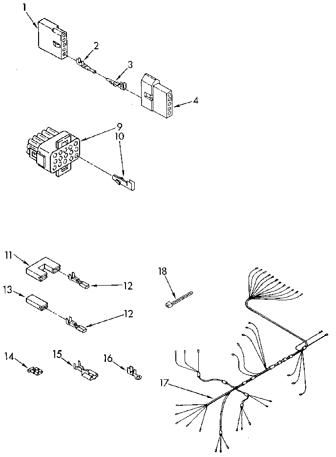 Kenmore 6651698181 wiring harness diagram