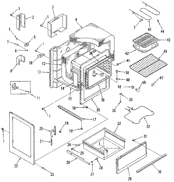 Kenmore 9116289180 body section diagram