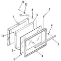 Kenmore 9119169180 oven door section diagram