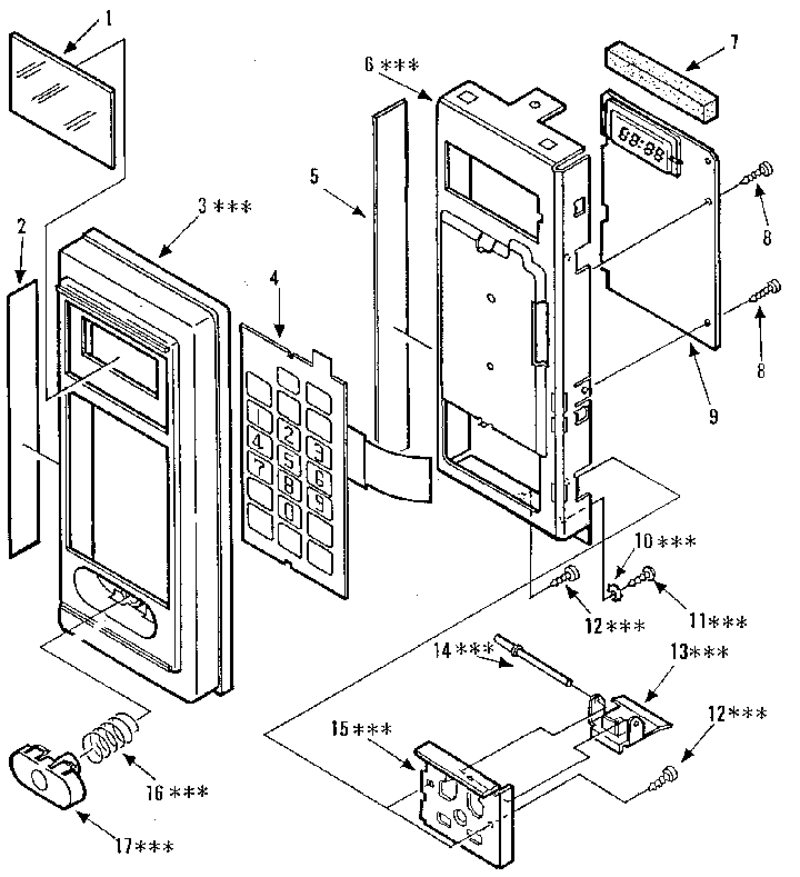 Kenmore 5658942780 control panel diagram