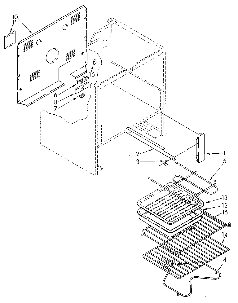 Whirlpool RF365BXWW0 oven diagram