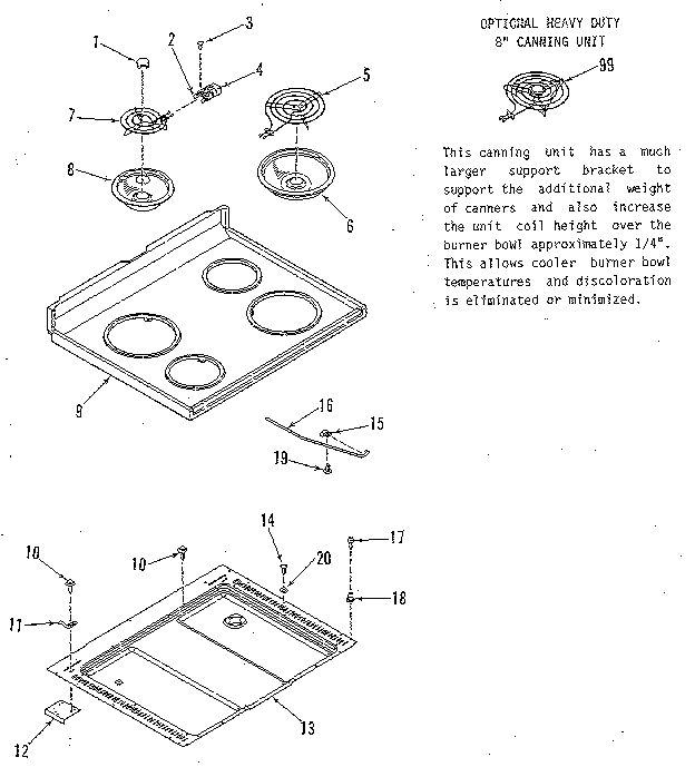 Kenmore 9119179180 main top section diagram