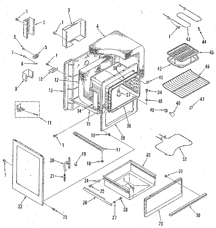 Kenmore 9119179180 body section diagram