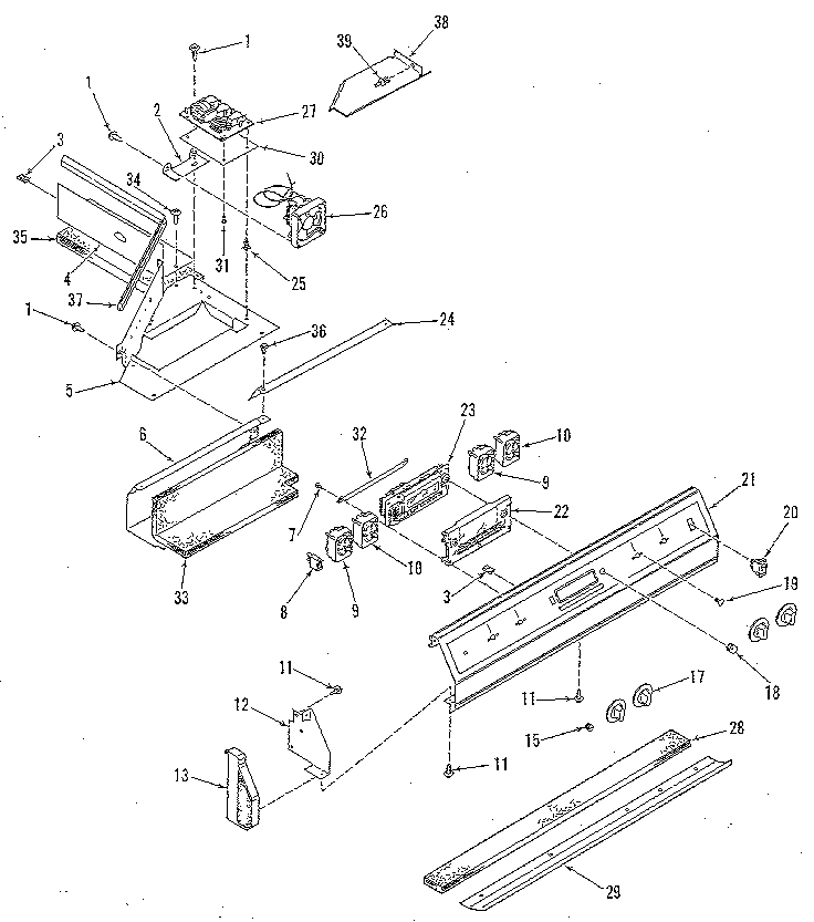 Kenmore 9114558899 control section diagram