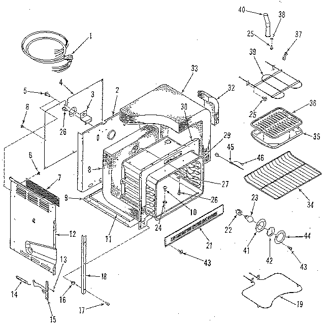 Kenmore 9114558899 body section diagram