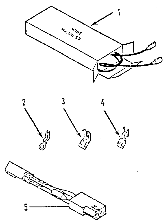 Kenmore 9114558899 wire harnesses and components diagram