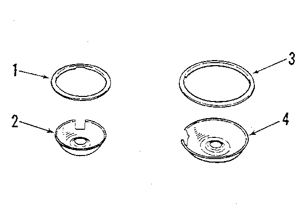 Kenmore 9114558899 optional porcelain pan and chrome ring kit no. 8068400 diagram